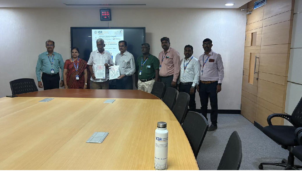 KSRCE Signing MoU with DMW CNC Centre, Erode on 31.10.2025 at 10.30 AM  in Spinel Hall