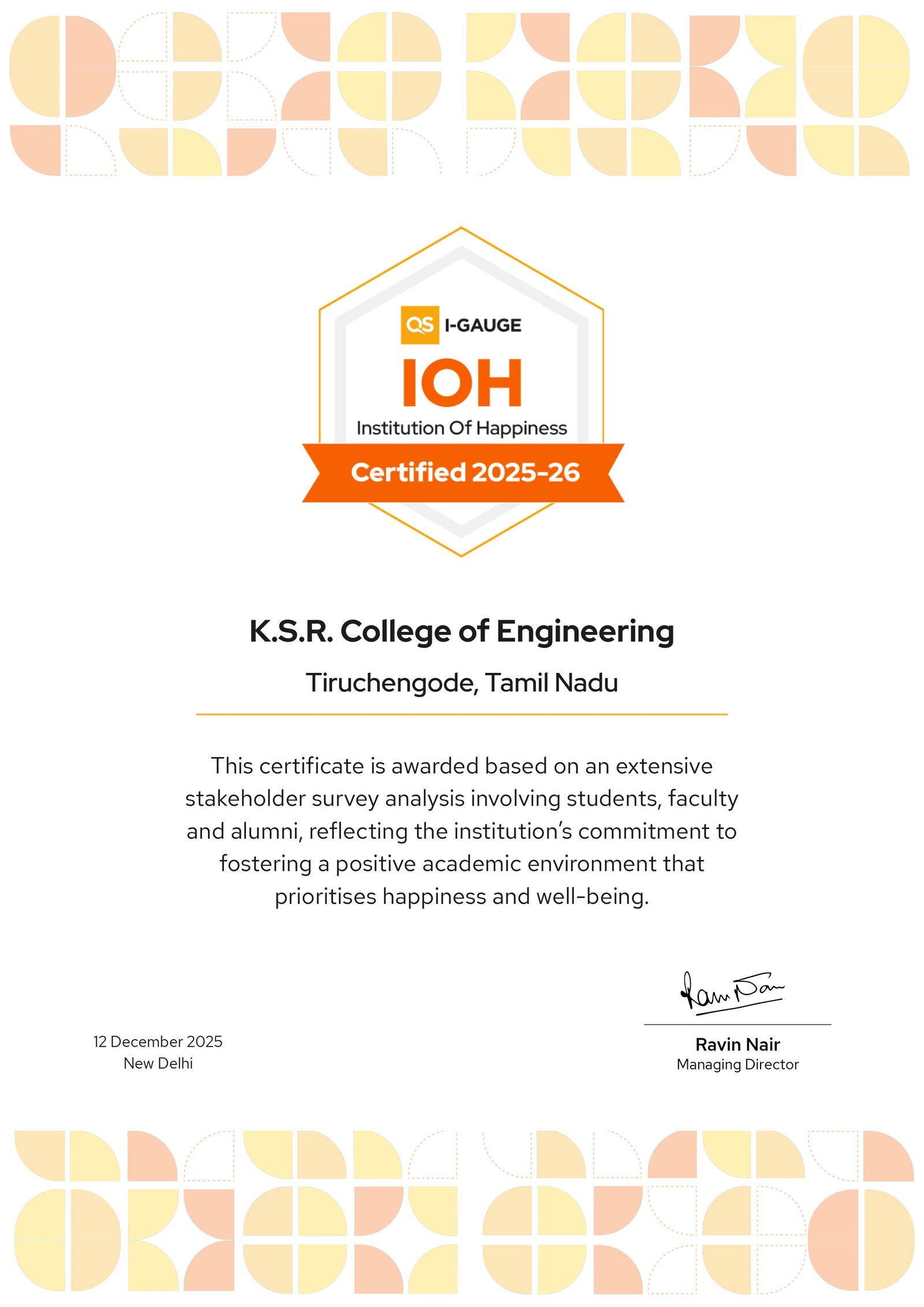 IQ Guage Certificate