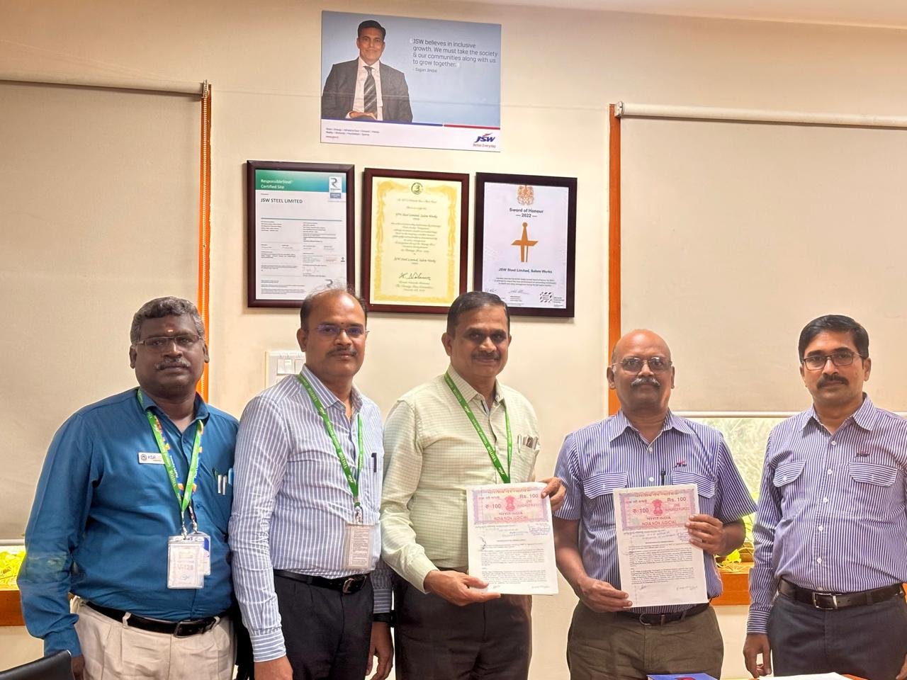 MoU Signed with JSW Salem